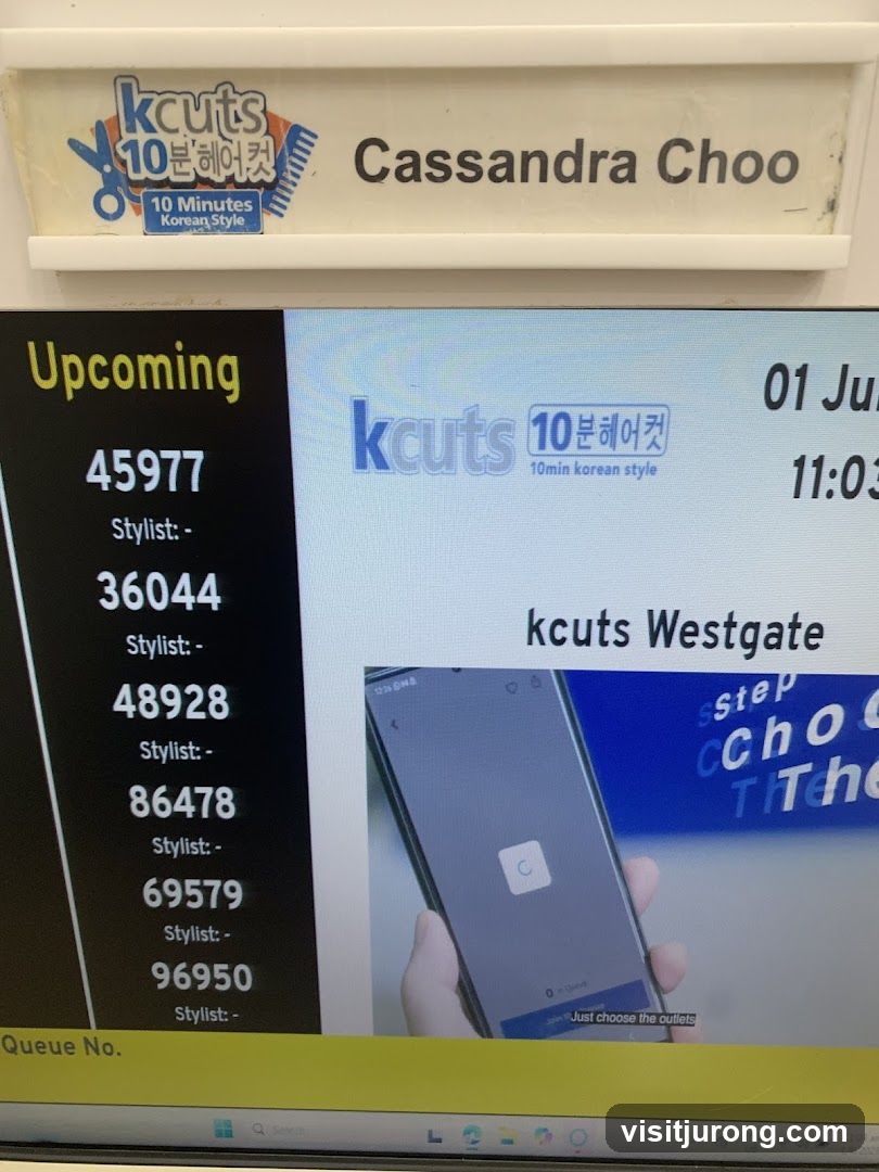 Kcuts Westgate Queue Display