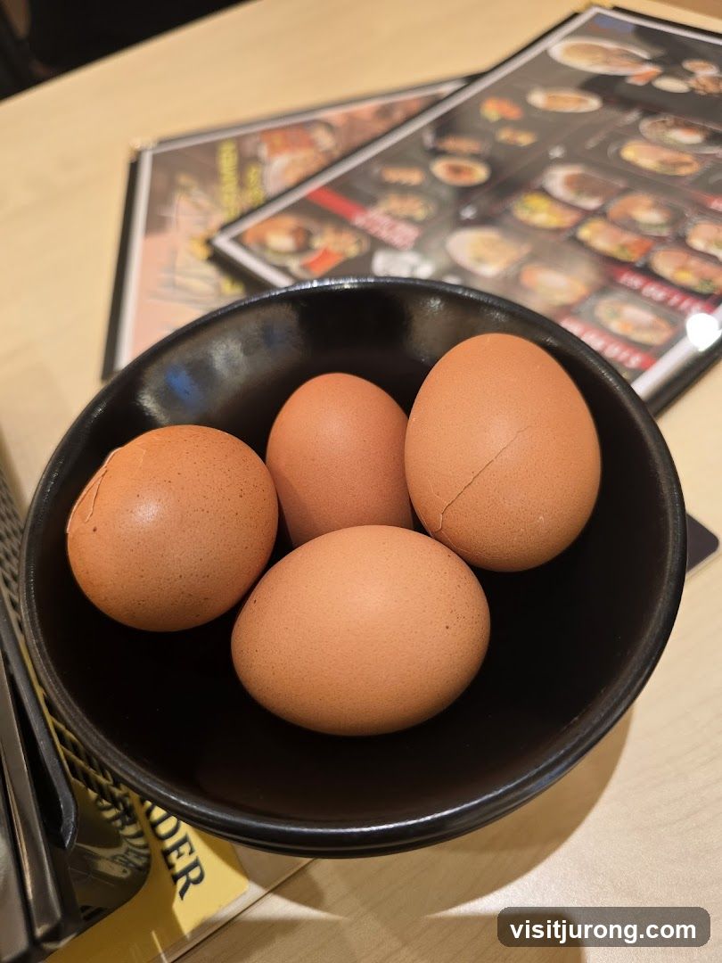 Bowl of Eggs with Menu