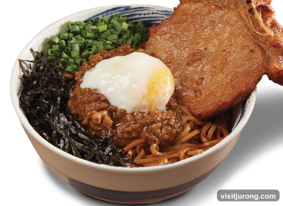Noodle Bowl with Pork Chop and Egg