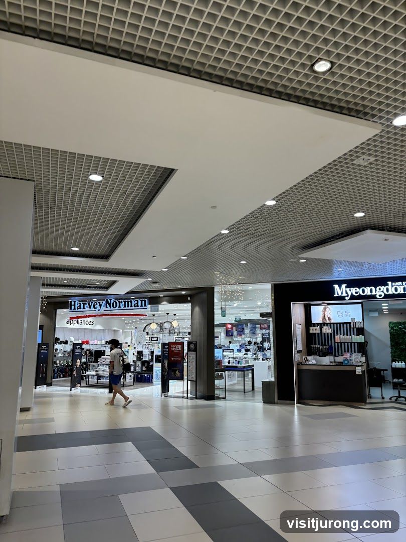 Mall Interior with Retail Stores