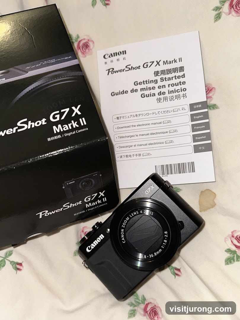 Canon PowerShot G7X Mark II Camera and Box