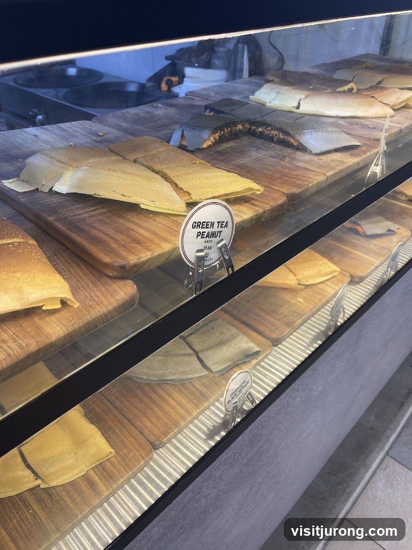 Desserts in a Display Case