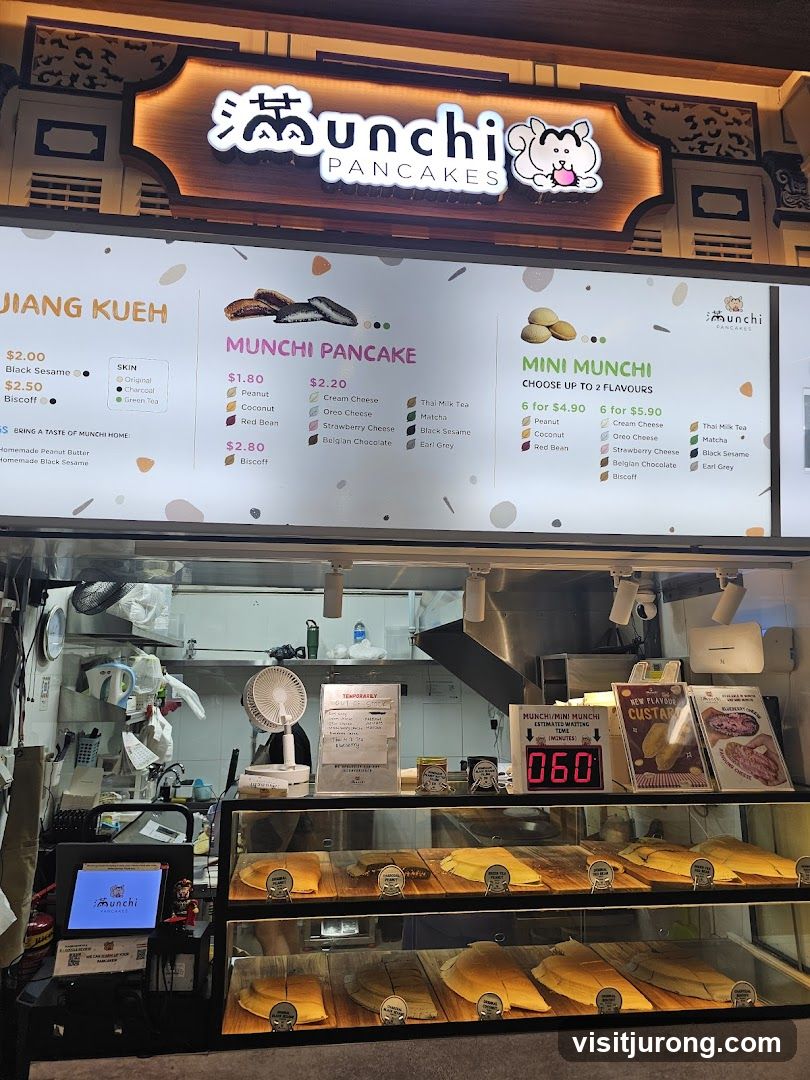 Munchi Pancakes Menu and Display