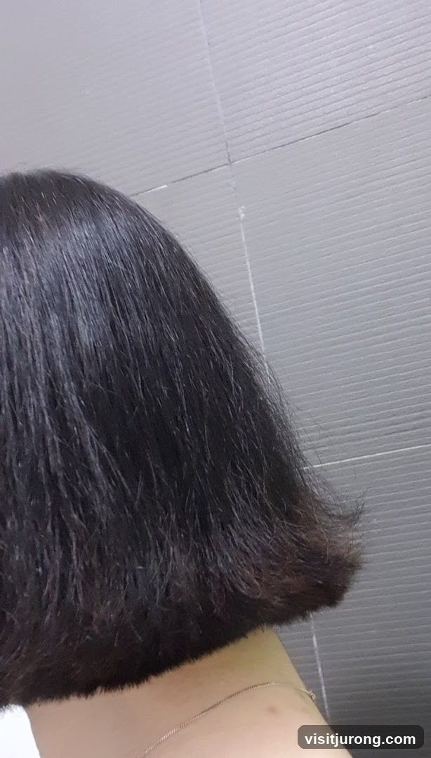 Woman's dark bob haircut