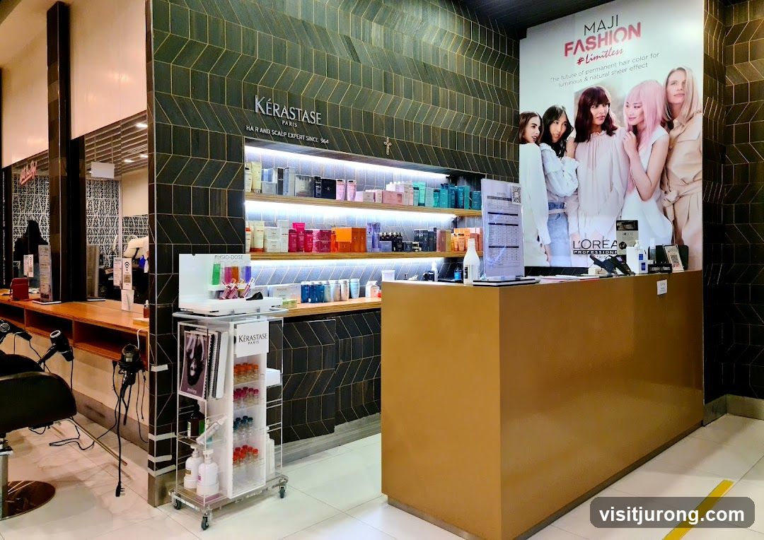 Hair Salon Interior with Products