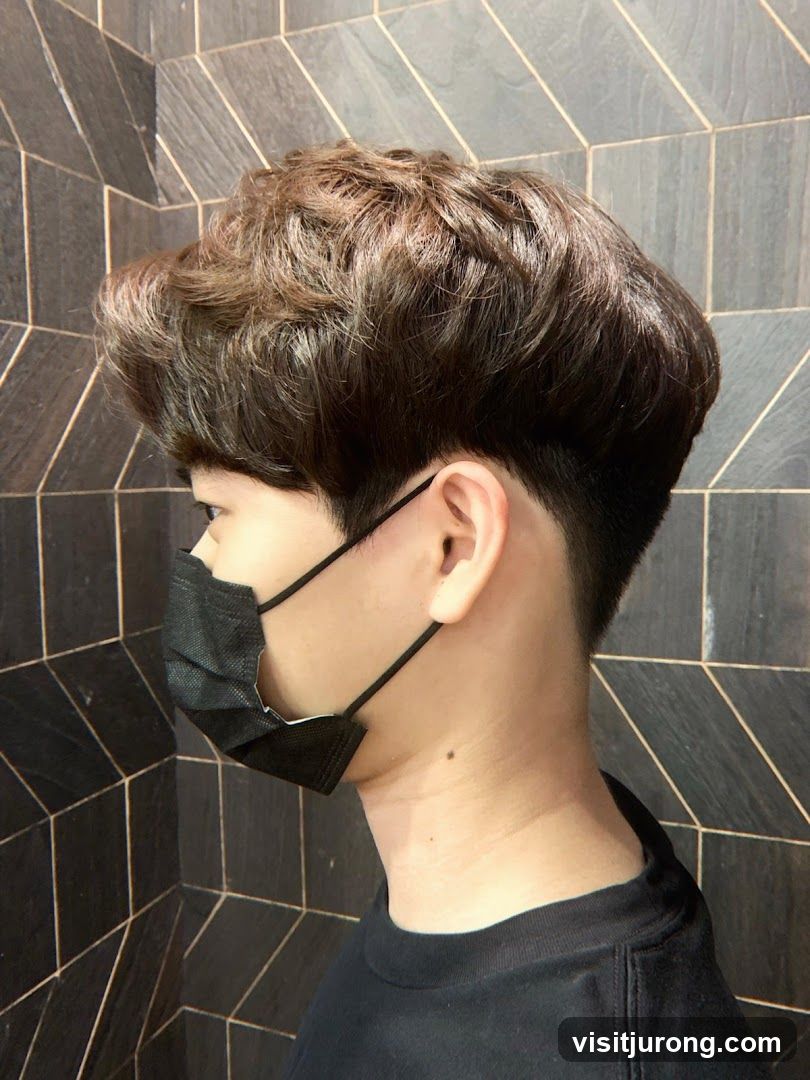 Man with a new haircut