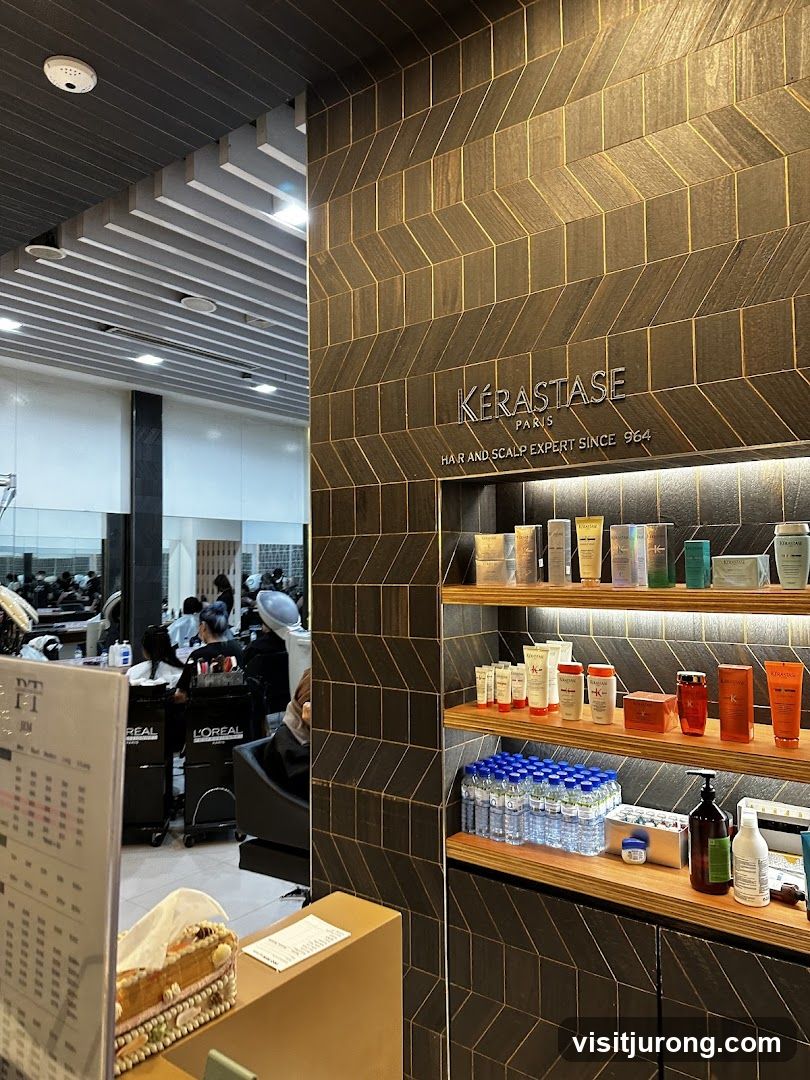 Hair Salon Interior with Kérastase Products