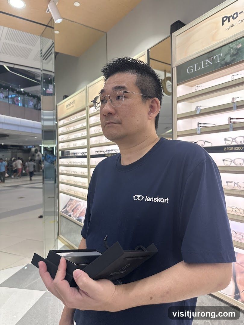 Man in Eyewear Store