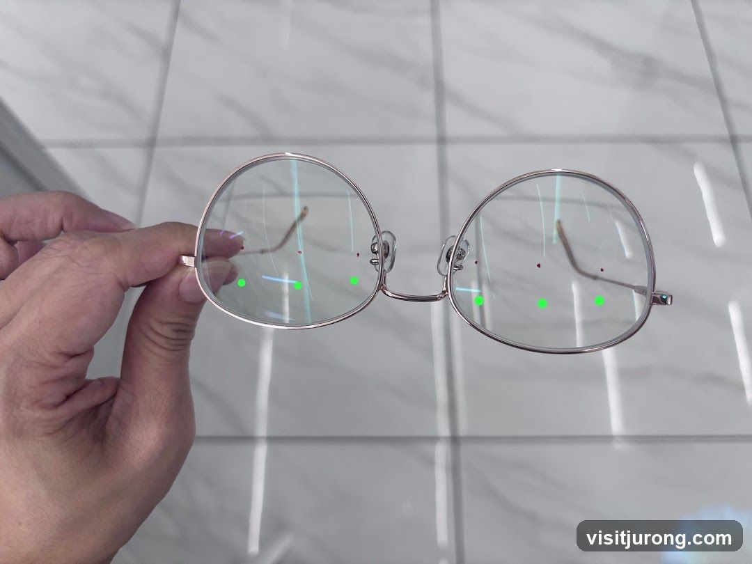 Eyeglasses with dots