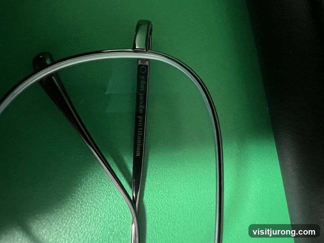 Eyeglasses with brand name