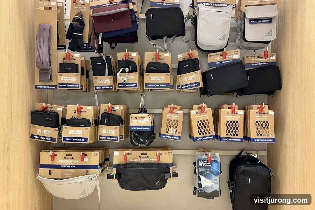 Pacsafe Wallets and Accessories Display