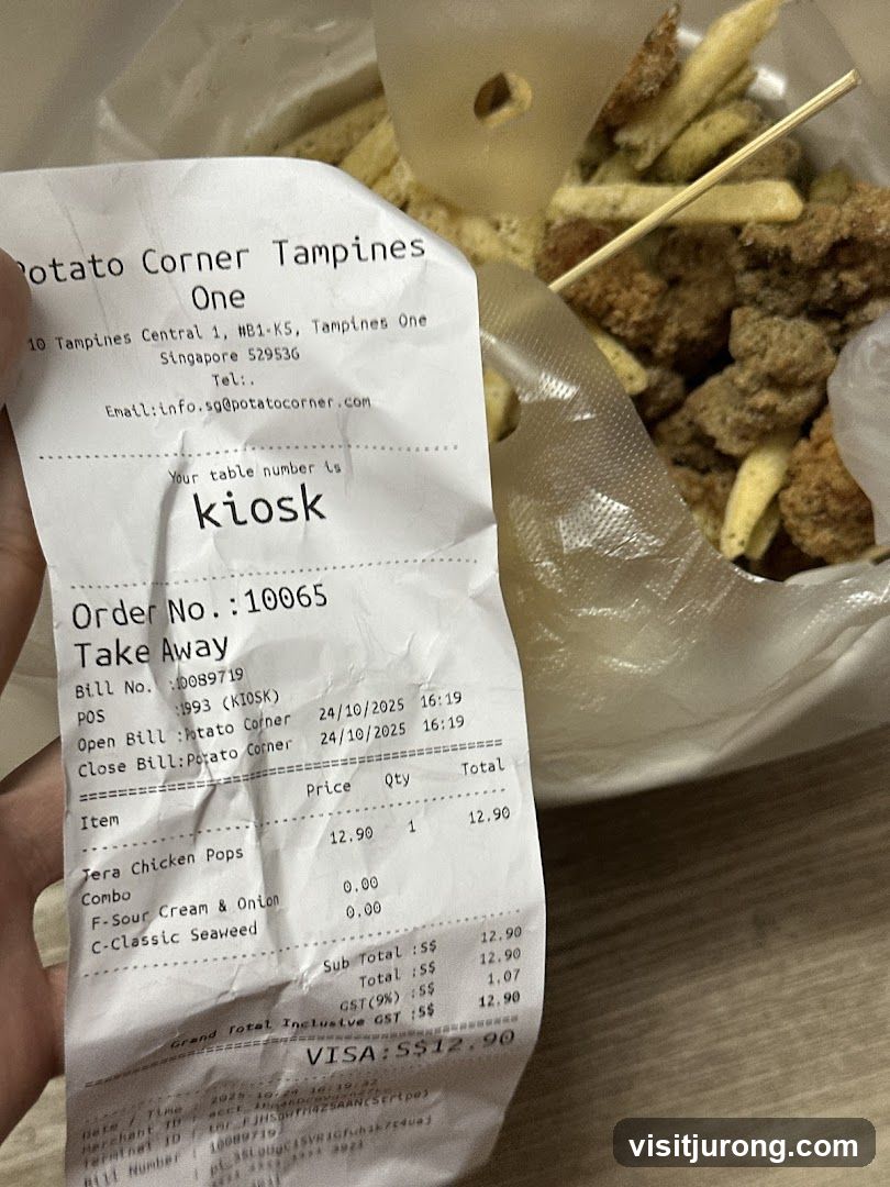 Take Away Receipt