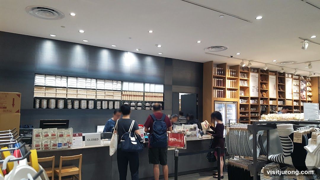 Store Interior with Shelving and Customers