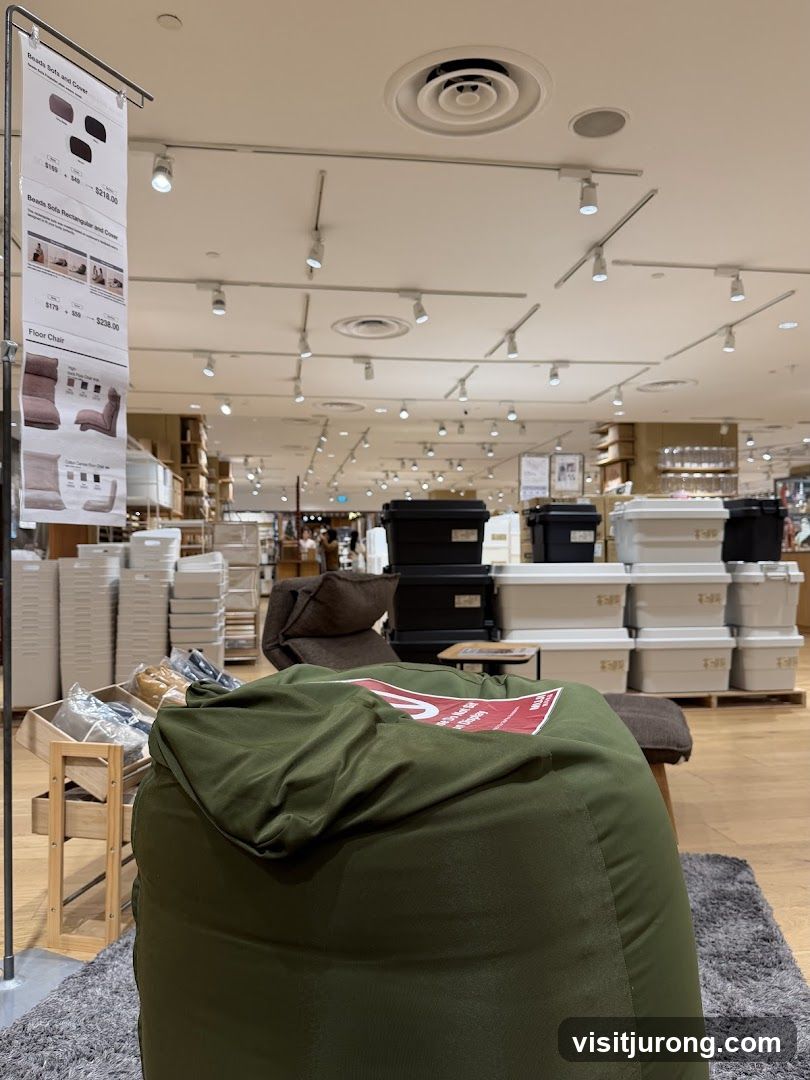 Interior of a store with furniture and storage solutions