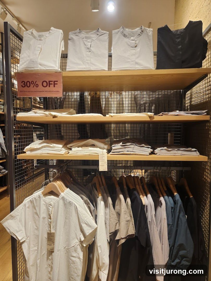 Clothing Display with Sale Sign