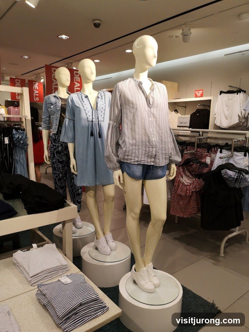 Mannequins in a clothing store