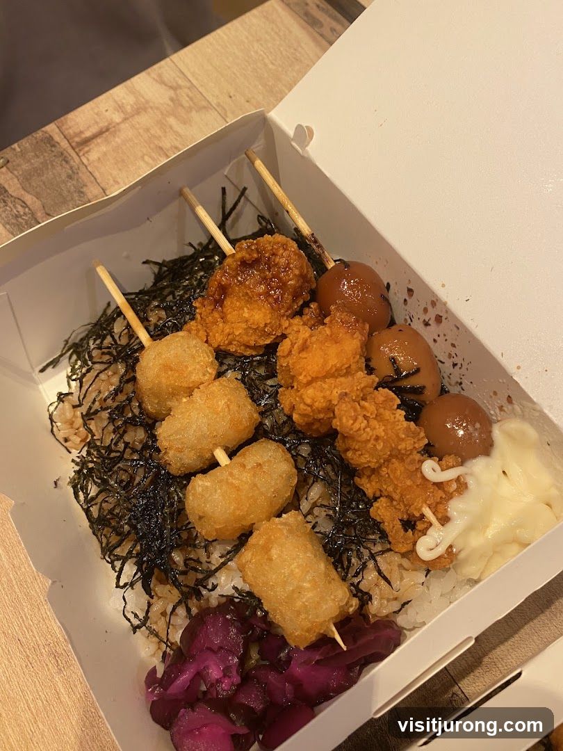 Fried Skewers Bento Box