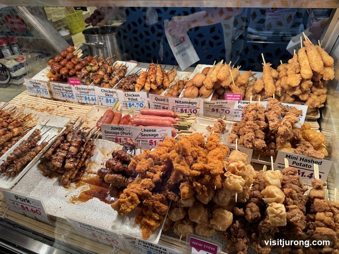 Assortment of Skewered Fried Foods