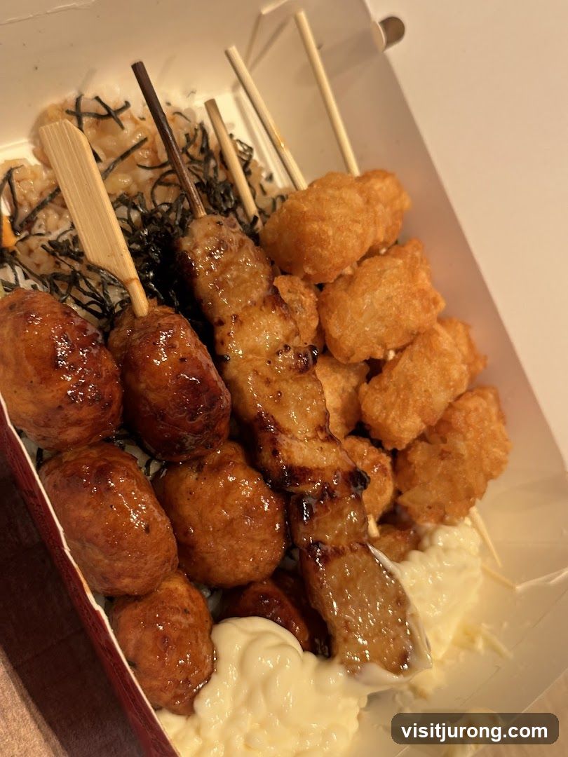 Bento Box with Skewers and Sides
