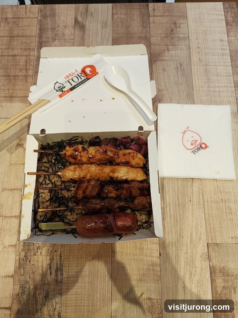 Takeout Box with Skewers