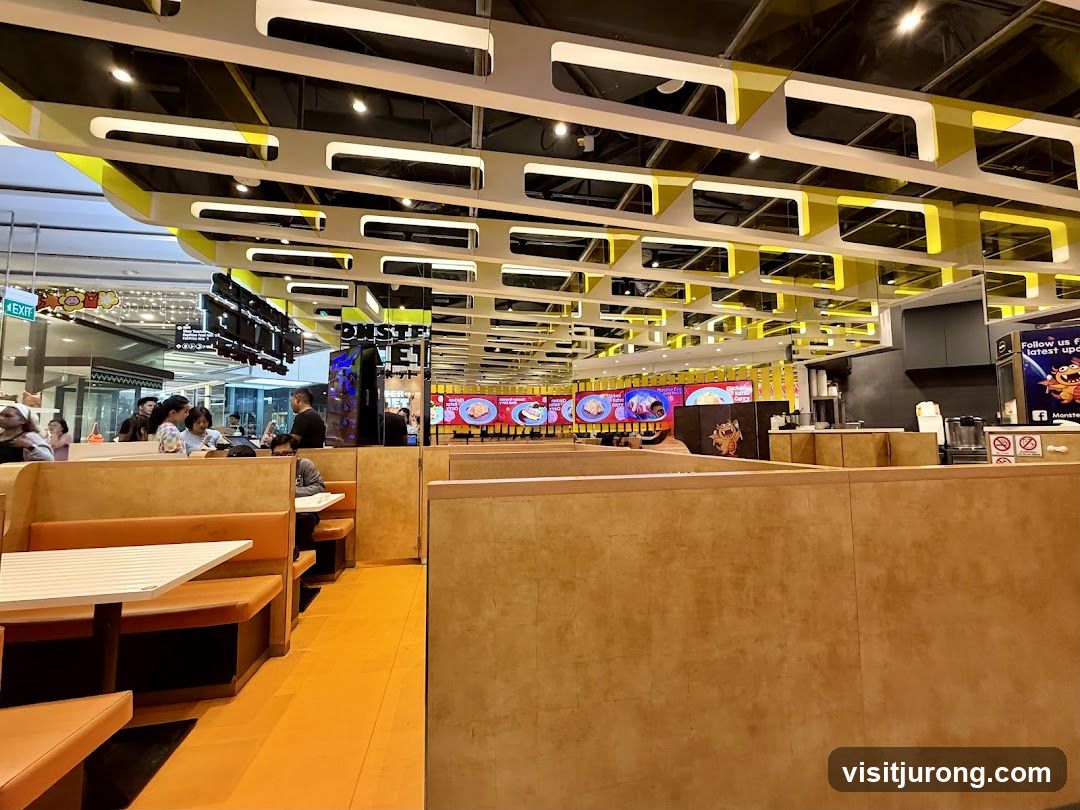 Restaurant Interior with Booth Seating