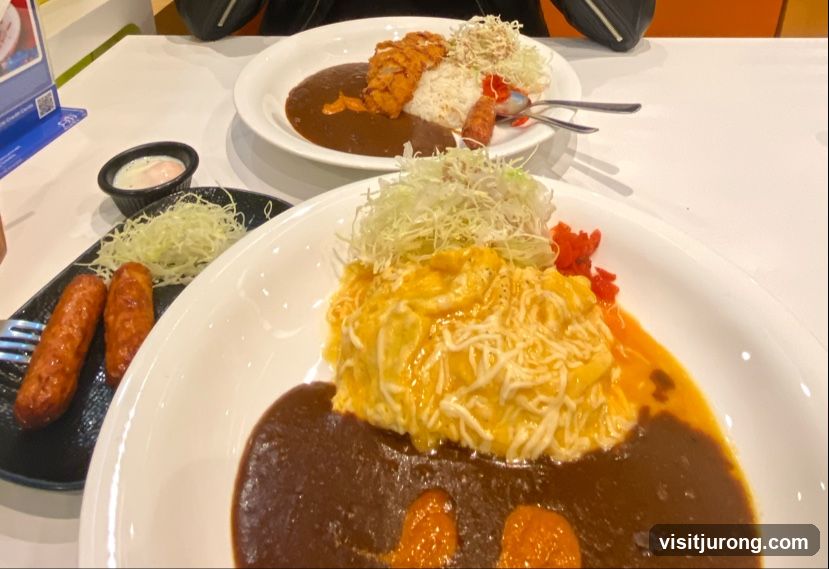 Omelet Curry and Fried Chicken Curry