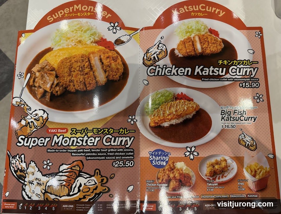 SuperMonster Katsu Curry Menu