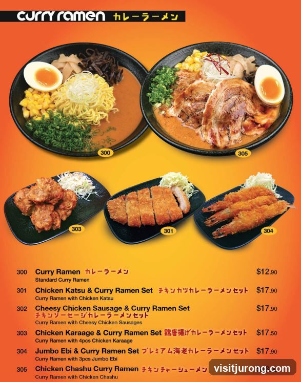 Curry Ramen Menu
