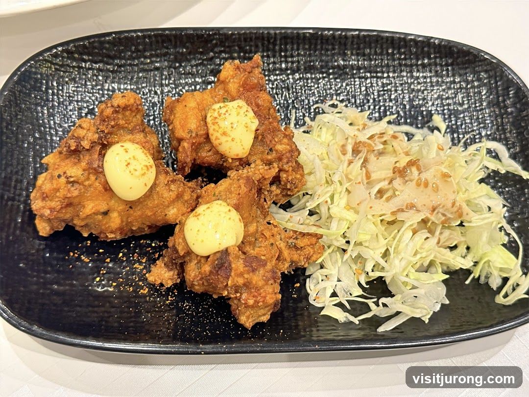 Fried Chicken with Salad