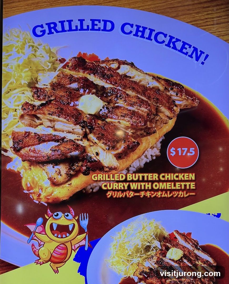 Grilled Butter Chicken Curry with Omelette