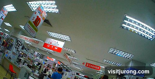 Store Interior with Sale Signs