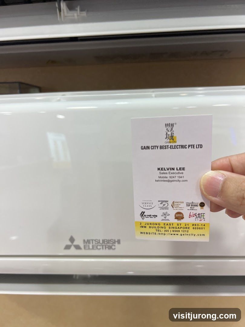 Business Card on Air Conditioner