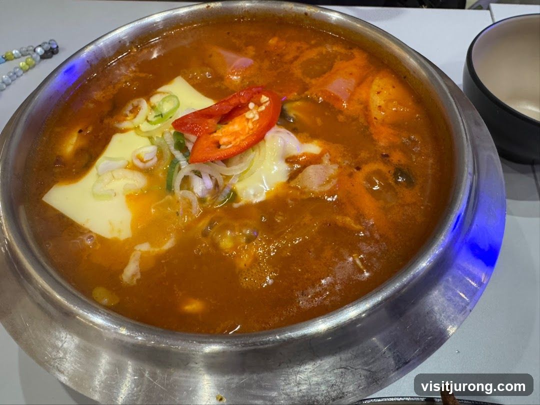 Spicy Korean Stew with Cheese