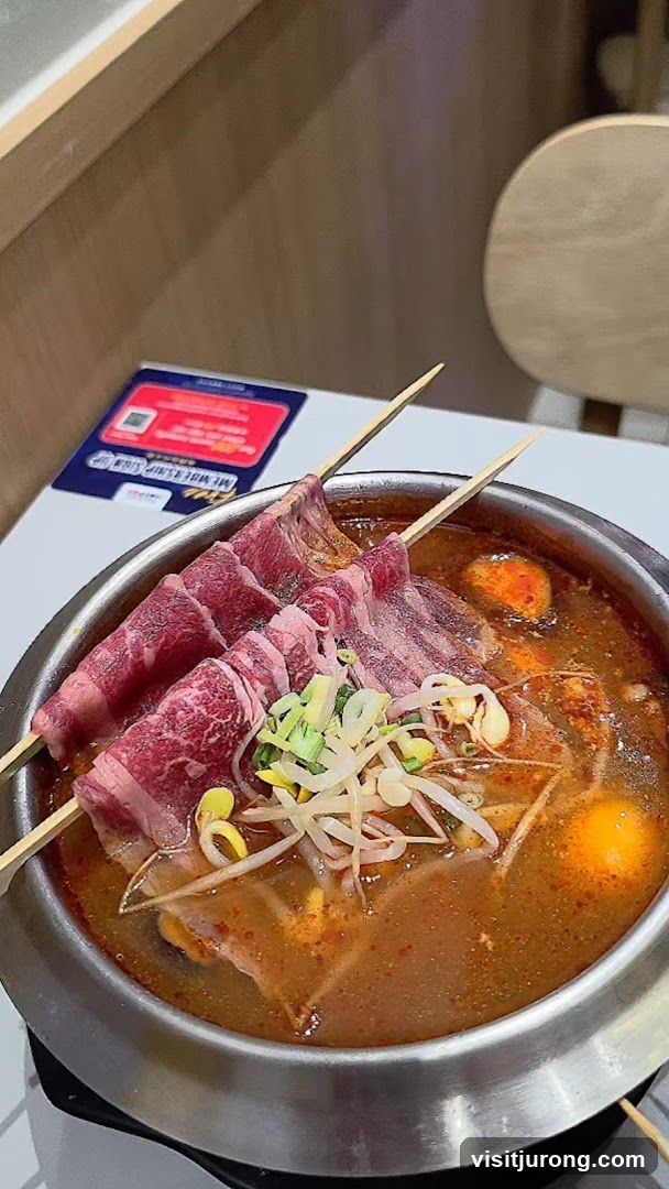 Beef Skewers in Broth