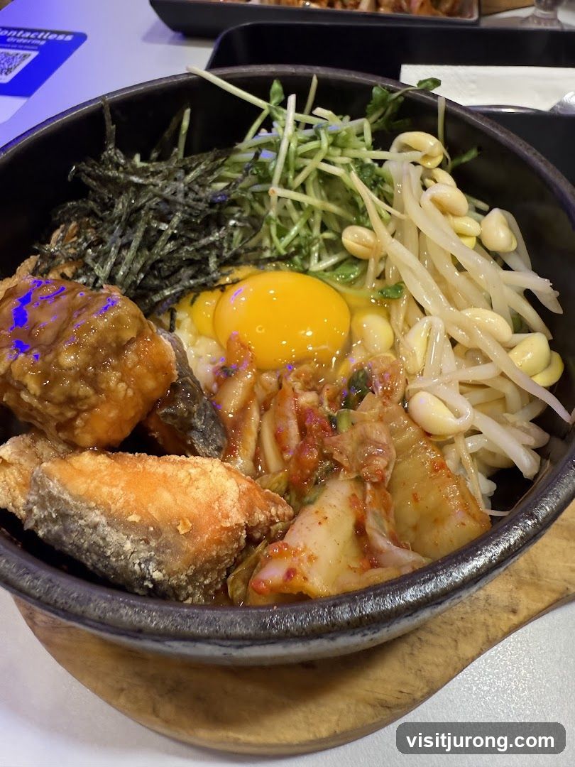 Bibimbap with Fried Fish