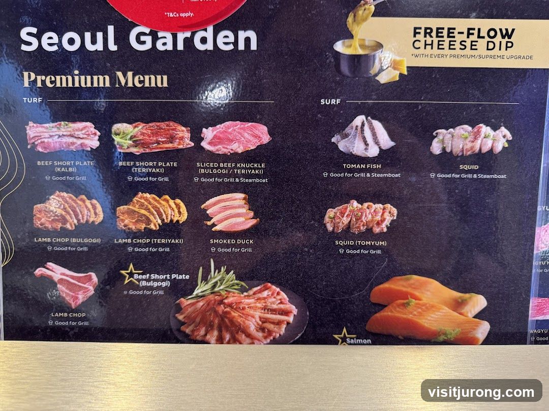 Seoul Garden Premium Menu