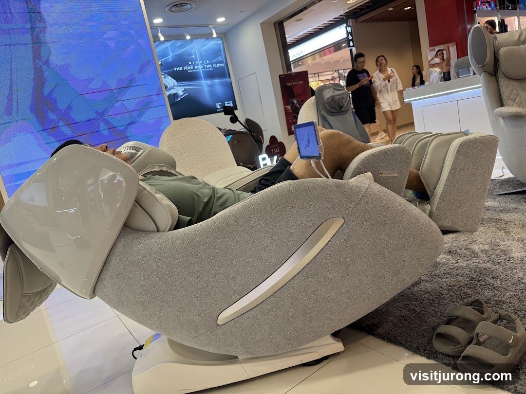 Massage Chairs in a Showroom