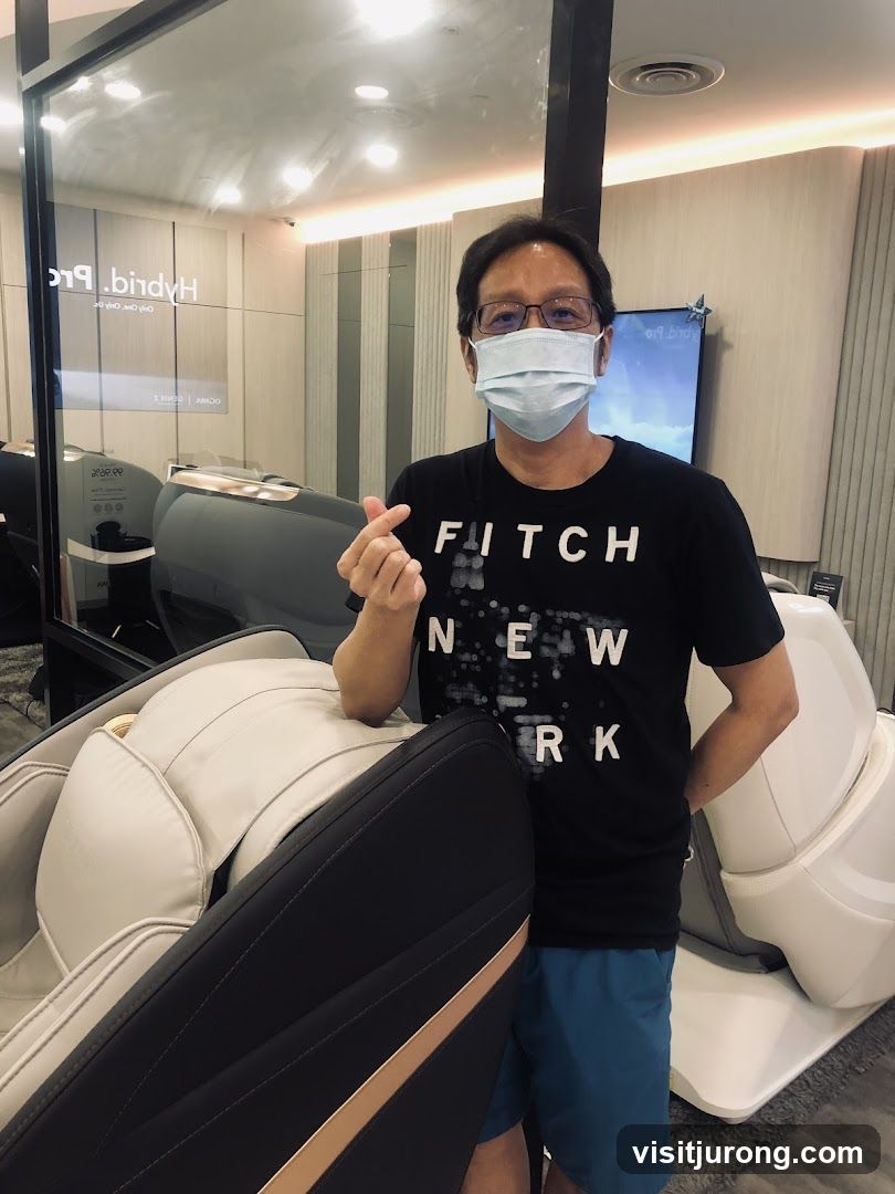 Man in Massage Chair Store