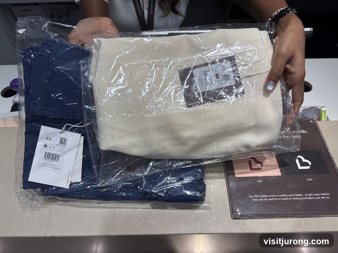 Gift Cards and Packaged Clothing