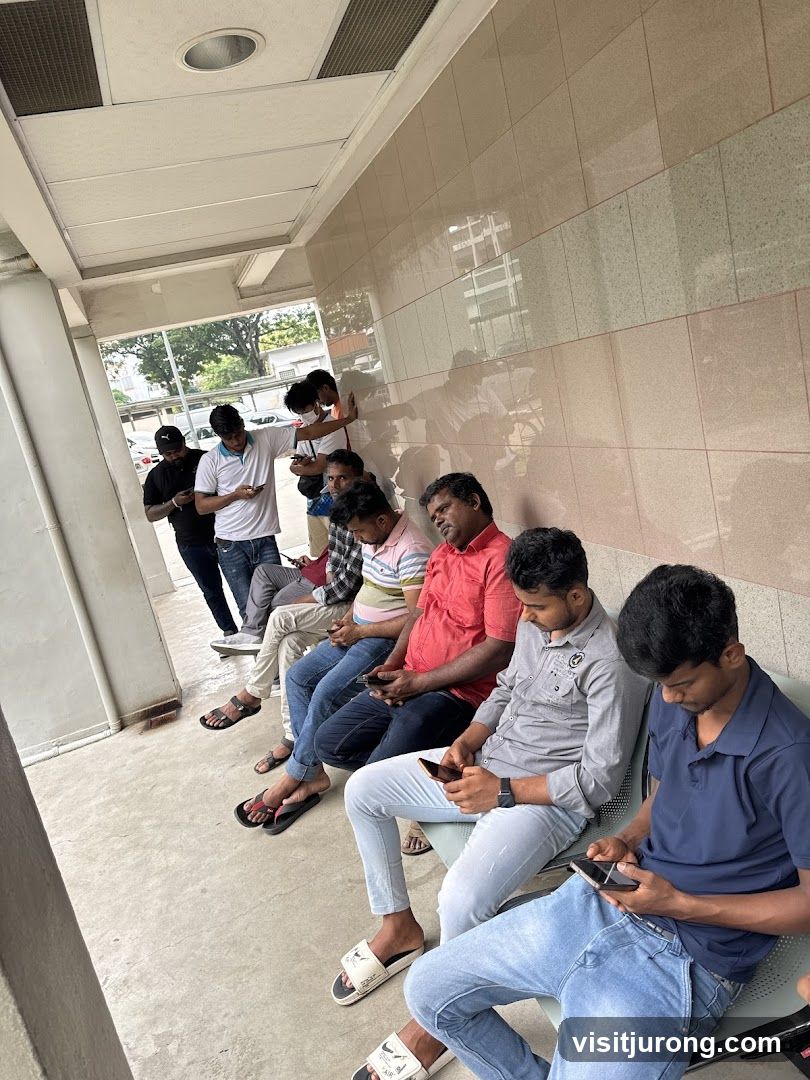 People waiting in line