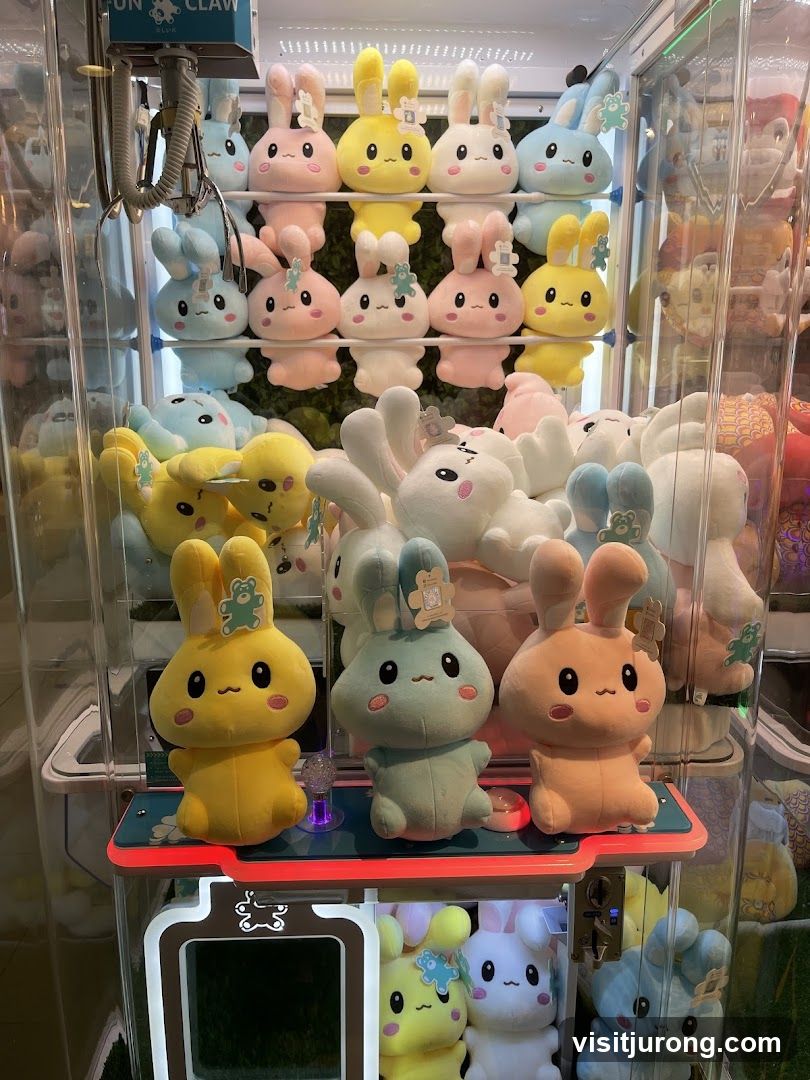 Claw Machine with Plush Bunnies