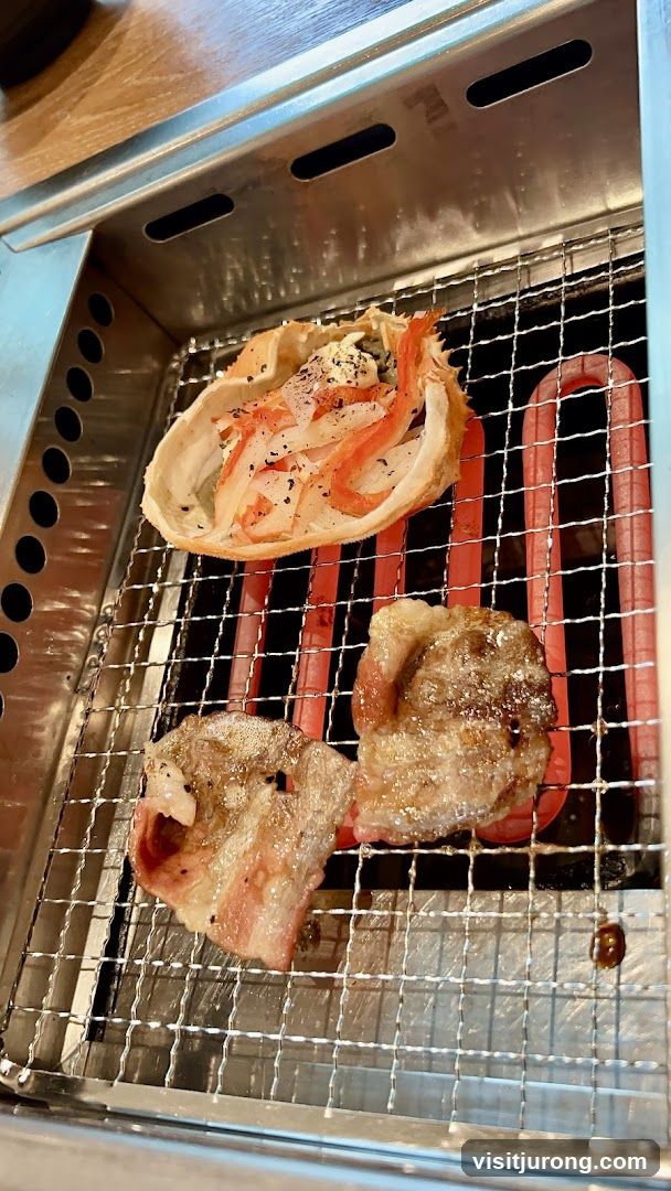 Grilling Meat and Crab