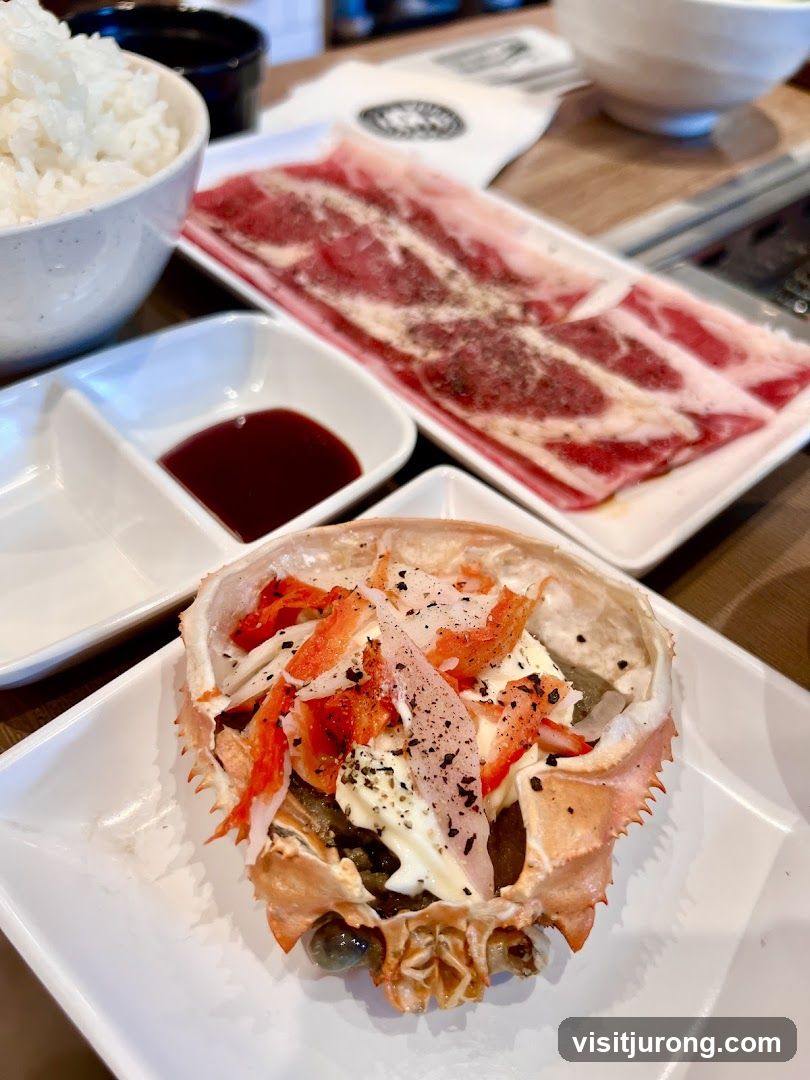 Crab Appetizer with Raw Meat and Rice