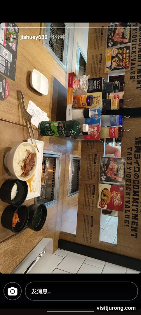 Restaurant Table with Food and Condiments