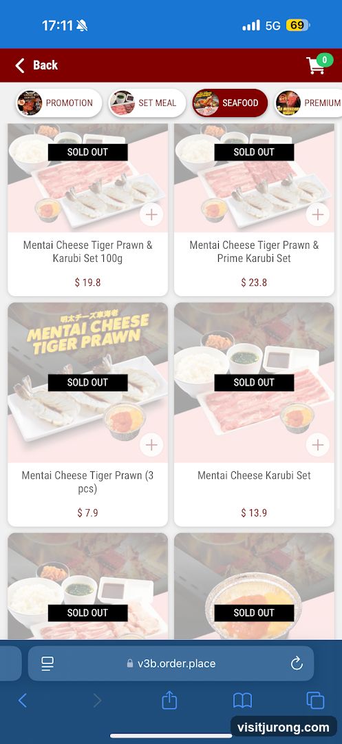 Seafood Menu