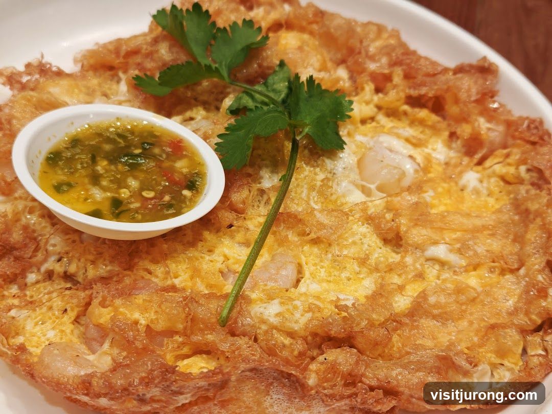 Omelet with Shrimp and Dipping Sauce