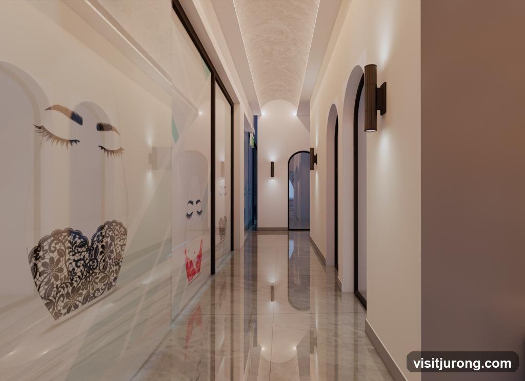 Modern Hallway with Artistic Accents