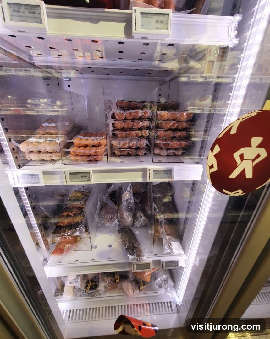 Refrigerated Display Case with Packaged Foods