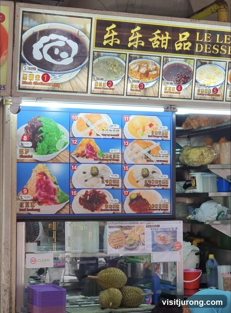 Le Le Desserts Menu
