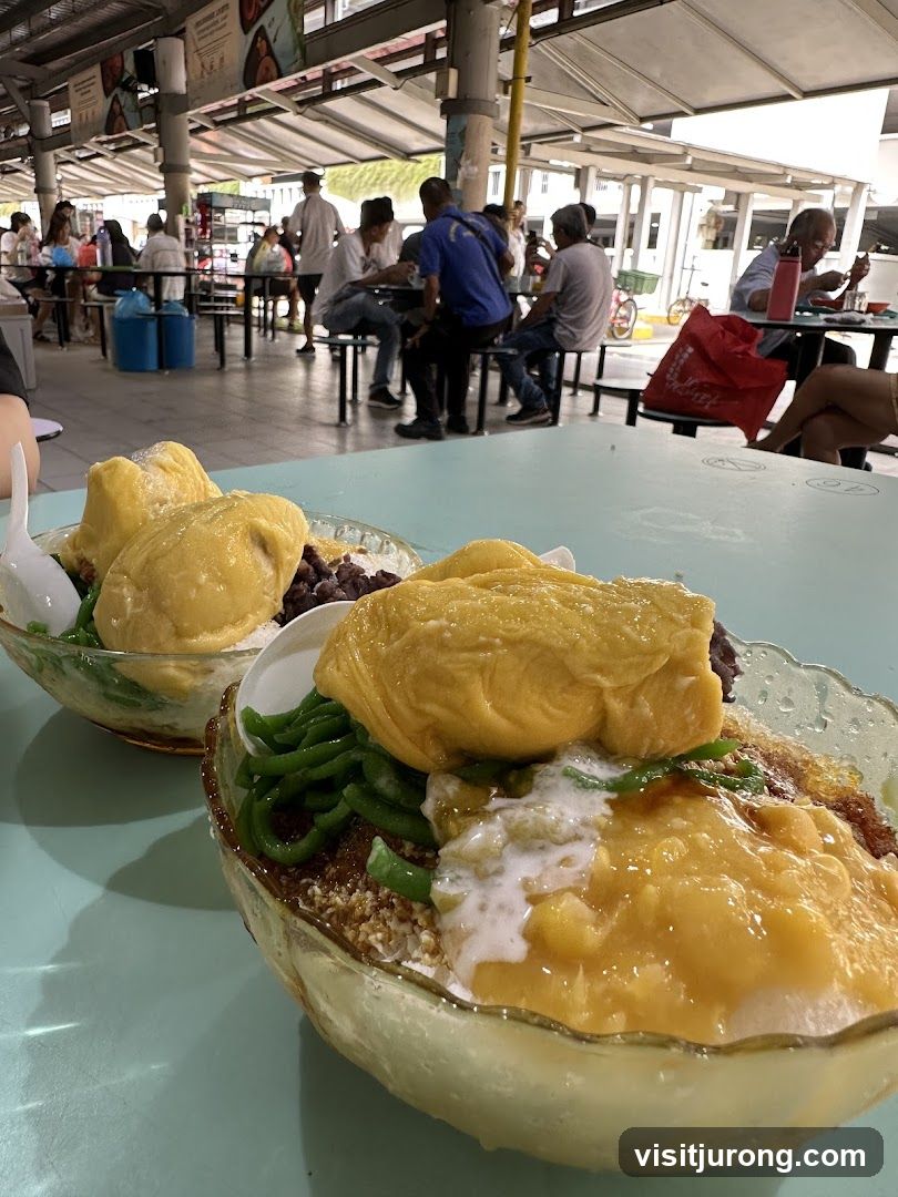 Dessert Bowls at an Outdoor Food Court